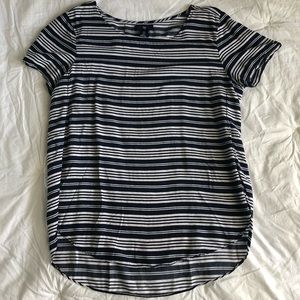 GAP Navy and white striped scoop neck shirt